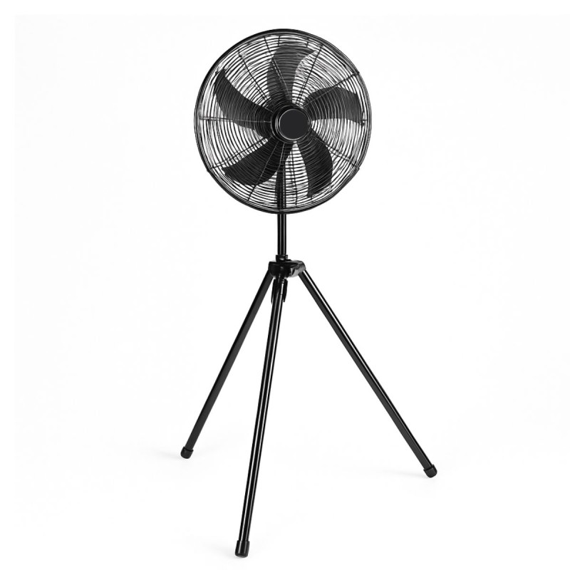 Ventilateur sur Pieds 50W Design, Trépied Télescopique réglable 125-145Cm, 3 vitesses Oscillant Inclinable Lifetime Air