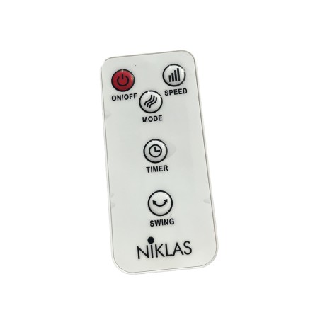 Ventilateur à Télécommande 50W - Ventilateur Sans Pales Colonne 3 Vitesses avec Minuterie 7h Design Blanc NIKLAS
