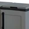 Meuble de tri Selectif 3 Sacs Gris - Cache Poubelles de tri Intérieur /Extérieur Dimensions 102 x 37 x 84 cm - INTEC