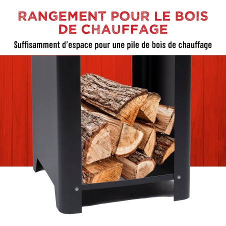 Brasero Plancha 3 en 1- Barbecue au Charbon de Bois Teppanyaki Diamètre 61cm - Cuisine Conviviale Extérieure