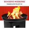 Brasero Plancha 3 en 1- Barbecue au Charbon de Bois Teppanyaki Diamètre 61cm - Cuisine Conviviale Extérieure