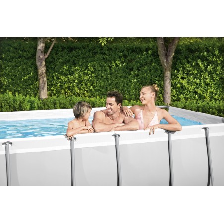 Piscine hors sol Rectangulaire BESTWAY 412 x 201 x 122 cm Pack complet Piscine tubulaire + Accessoires de piscine