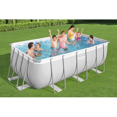 Piscine hors sol Rectangulaire BESTWAY 412 x 201 x 122 cm Pack complet Piscine tubulaire + Accessoires de piscine