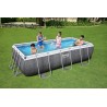 Piscine hors sol Rectangulaire BESTWAY 404x201x100cm - Structure Anticorrosion, Liner Triple Épaisseur, Pompe Échelle Incluses