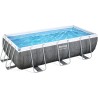 Piscine hors sol Rectangulaire BESTWAY 404x201x100cm - Structure Anticorrosion, Liner Triple Épaisseur, Pompe Échelle Incluses