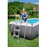 Piscine hors sol Rectangulaire BESTWAY 404x201x100cm - Structure Anticorrosion, Liner Triple Épaisseur, Pompe Échelle Incluses