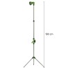 Douche Extérieure avec trépied 1,90m - Douche de Camping Portable Pommeau pivotant, Raccord Tuyau Arrosage Ø16 mm