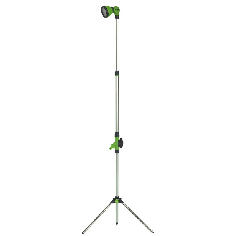 Douche Extérieure avec trépied 1,90m - Douche de Camping Portable Pommeau pivotant, Raccord Tuyau Arrosage Ø16 mm