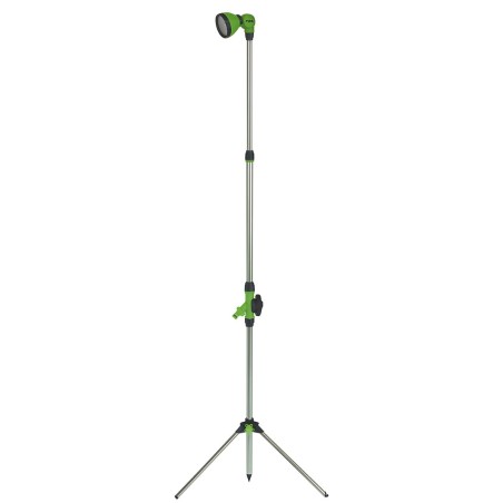 Douche Extérieure avec trépied 1,90m - Douche de Camping Portable Pommeau pivotant, Raccord Tuyau Arrosage Ø16 mm