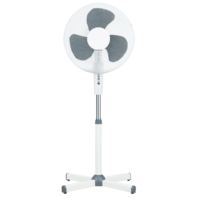 Ventilateur sur Pied 45W Hauteur réglable 1.30m - Brasseur d'air Oscillant 3 vitesses INTEC