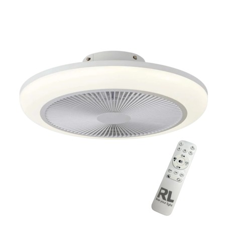 Ventilateur Plafond Lumière LED 30W Ø46cm - Éclairage Dimmable, Télécommande Effet Ciel Etoilé - Trio Lighting