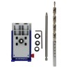 Guide d’assemblage 2 en 1 TIVOLY Perçage oblique 15° & perpendiculaire Kit complet 8 pièces Ø 6‑8‑10 mm TIVOLY