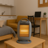 Petit chauffage d'appoint 1200W - Chauffage Infrarouge Portable 3 puissances, Oscillant, Sécurité Anti-Basculement INTEC