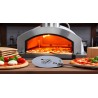 Pelle à pizza inox Ø22 cm manche 1,50m compatible four à bois, four électrique, four à gaz, Outil cuisson Pizzaiolo BellaNapoli