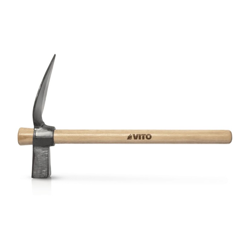 Marteau de Paveur Acier Trempé & Manche Bois Marteau de Maçon pour la pose de pavés et bordures VITO