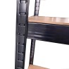 Etagère de Rangement Métal Noire 120 x 60cm x H180cm Haute qualité 5 Plateaux Charges lourdes 1500kg INTEC