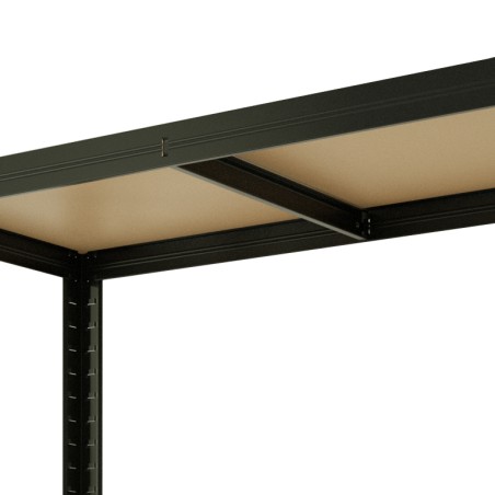 Etagère de Rangement Métal Noire 120 x 60cm x H180cm Haute qualité 5 Plateaux Charges lourdes 1500kg INTEC