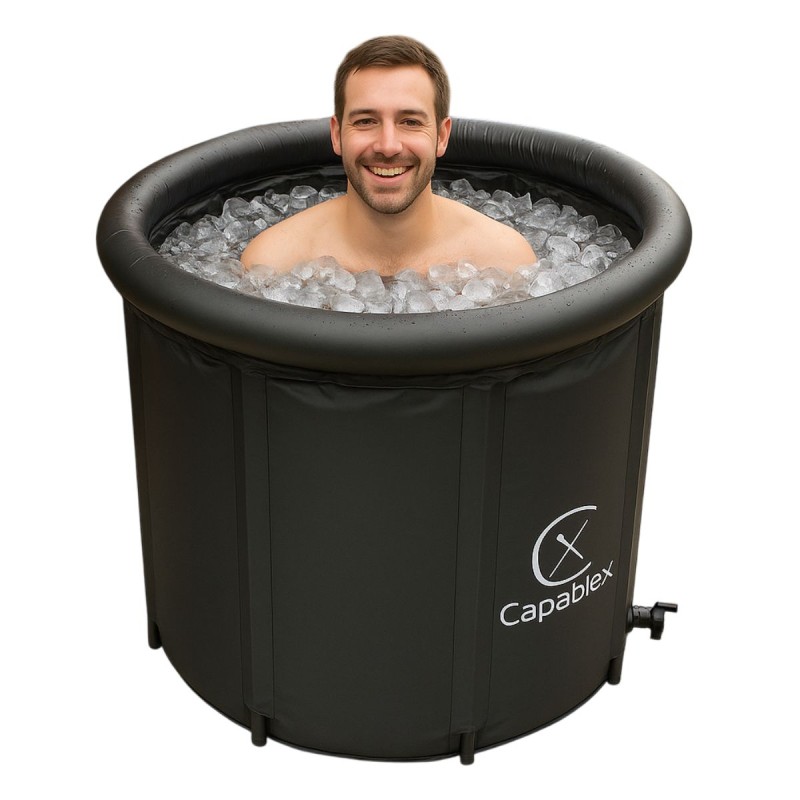 Bain de glace 420L Ø85 x 75 cm Récupération Musculaire Sportif Bain froid Portable Boost le système immunitaire Ice bath