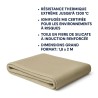 Bâche soudure 1,8 x 2m - Couverture anti‑feu M0 1300 °C - Toile anti‑chaleur fibre de silicate avec induction vermiculite WELTEK
