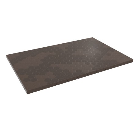 Dalle de sol Clipsable Marron Taupe 116 x 76 x 3 cm  Polypropylène Revêtement de Sol Modulable Intérieur / Extérieur Art Plast