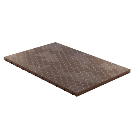 Dalle de sol Clipsable Marron Taupe 116 x 76 x 3 cm  Polypropylène Revêtement de Sol Modulable Intérieur / Extérieur Art Plast