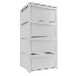 Commode 4 tiroirs Blanc -...