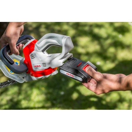 Taille haie sans fil 20V Lame 54 cm + Batterie Lithium 2.0Ah + Chargeur 20V - Jardin, haies et arbustes IKRA