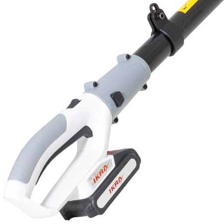 Taille haie sans fil 20V - Lame de 40 cm Batterie lithium 2.0Ah + Chargeur 20V - Perche télescopique jusqu'à 4m IKRA