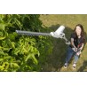 Taille haie sans fil 20V - Lame de 40 cm Batterie lithium 2.0Ah + Chargeur 20V - Perche télescopique jusqu'à 4m IKRA