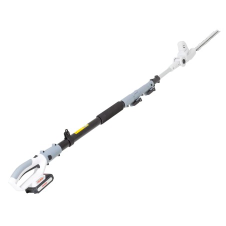 Taille haie sans fil 20V - Lame de 40 cm Batterie lithium 2.0Ah + Chargeur 20V - Perche télescopique jusqu'à 4m IKRA