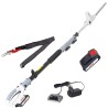 Taille haie sans fil 20V - Lame de 40 cm Batterie lithium 2.0Ah + Chargeur 20V - Perche télescopique jusqu'à 4m IKRA