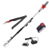 Elagueuse sans fil 20V Lame 20cm Guide Oregon - Batterie lithium 2.0Ah Chargeur 20V Perche Télescopique jusqu'à 4m IKRA