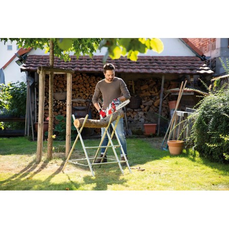 Tronçonneuse sans fil 40V Guide & Chaîne OREGON 35,5 cm + 2 batteries lithium 2.0Ah + Chargeur Double IKRA
