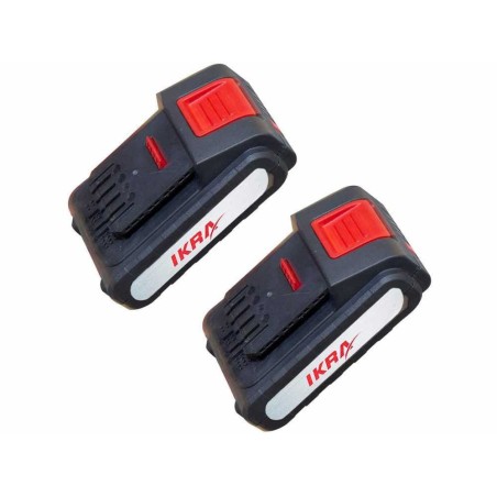 Débroussailleuse sans fil 40V - 2 batteries lithium - 2.0Ah + Chargeur double - Bobine de Fil 34 cm + Lame 3 dents 25,5 cmIKRA