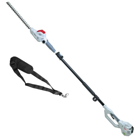 Taille Haie à perche télescopique 40V Batterie Lithium 2,5Ah + Chargeur Led 40V - Sangle d'épaule -Taille haie sans fil IKRA