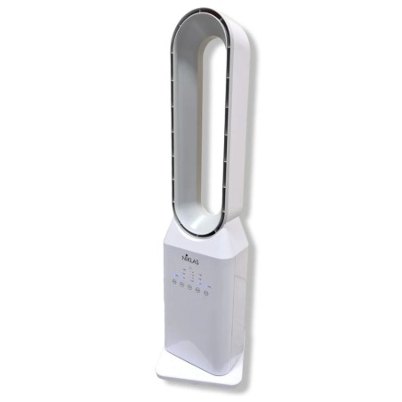 Ventilateur Sans Pales 50W - Ventilateur Colonne à Télécommande 3 Vitesses avec Minuterie 7h Design Blanc