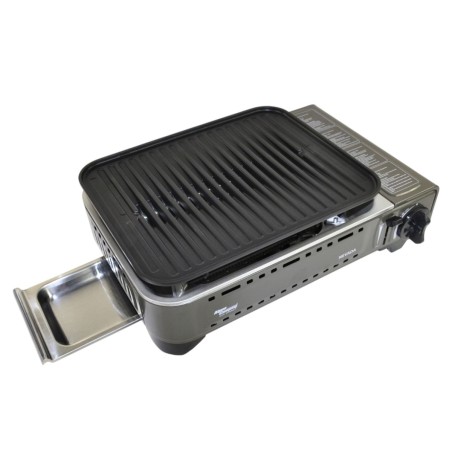 Barbecue à gaz Portable Grill 1780W + 4 Cartouches Gaz Butane Allumage Piezo + Mallette Camping ALPEN