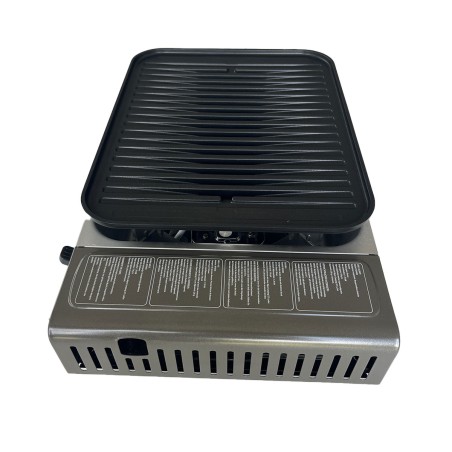 Barbecue à gaz Portable Grill 1780W + 4 Cartouches Gaz Butane Allumage Piezo + Mallette Camping ALPEN