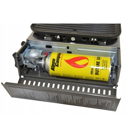 Barbecue à gaz Portable Grill 1780W + 8 Cartouches Gaz Butane Allumage Piezo + Mallette Camping ALPEN