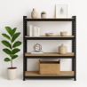 Etagère de Rangement Métal Noir 160 x 60 x H180cm Haute qualité 4 Plateaux Charges lourdes 1600kg INTEC