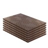 Lot de 6 Dalles de sol Clipsables Marron Taupe 116x76x3cm Polypropylène Revêtement de Sol Modulable 4.61m2 INTEC