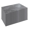 Lot de 10 Dalles de sol Clipsables Grises 116x76x3 cm Rectangulaire Polypropylène Revêtement de Sol 7.69m2 INTEC