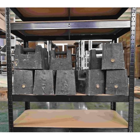 Etagère de Rangement Métal Noir 160 x 60 x H180cm Haute qualité 4 Plateaux Charges lourdes 1600kg INTEC