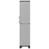 Armoire de rangement Grise 2 portes 4 Etagères 68 x 37 x H169 cm 4 pieds INTEC