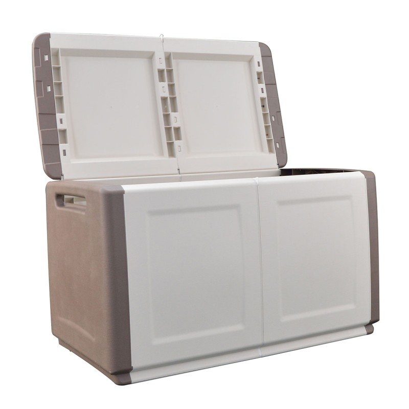 Coffre de rangement Beige/Taupe 230L 96 x 53 x H57cm Poignées de transport polypropylène