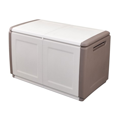 Coffre de rangement Beige/Taupe 230L 96 x 53 x H57cm Poignées de transport polypropylène