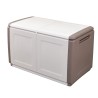 Coffre de rangement Beige/Taupe 230L 96 x 53 x H57cm Poignées de transport polypropylène