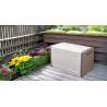 Coffre de rangement Beige/Taupe 230L 96 x 53 x H57cm Poignées de transport polypropylène