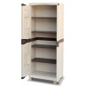 Armoire de rangement 2 portes 4 Etagères 70 x 47 x 184 cm 4 pieds Charge 100kg max INTEC