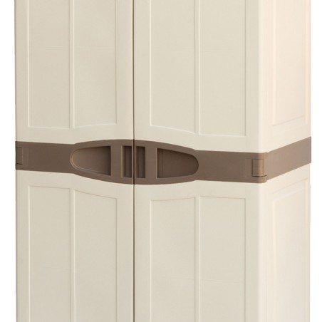 Armoire de rangement 2 portes 4 Etagères 70 x 47 x 184 cm 4 pieds Charge 100kg max INTEC